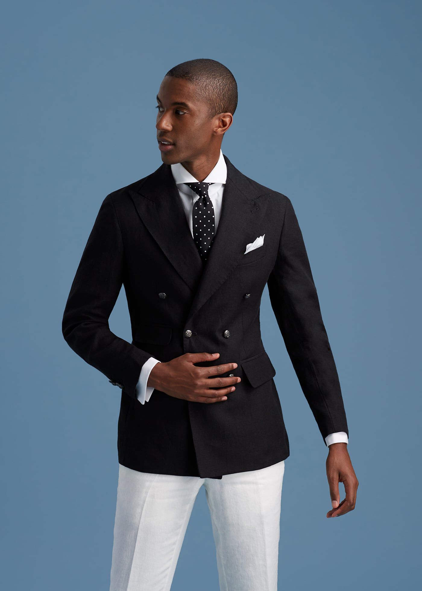 Linen double breasted blazer mens hot sale